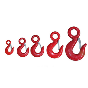 320A/320C Carbon Steel or Alloy Steel Drop Forged Lifting Eye Hoist Hook WITH Safety Latch self-locking Hook