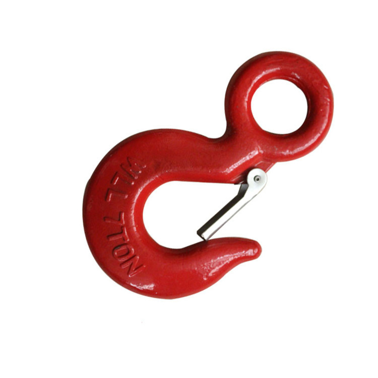 320A/320C Carbon Steel or Alloy Steel Drop Forged Lifting Eye Hoist Hook WITH Safety Latch self-locking Hook