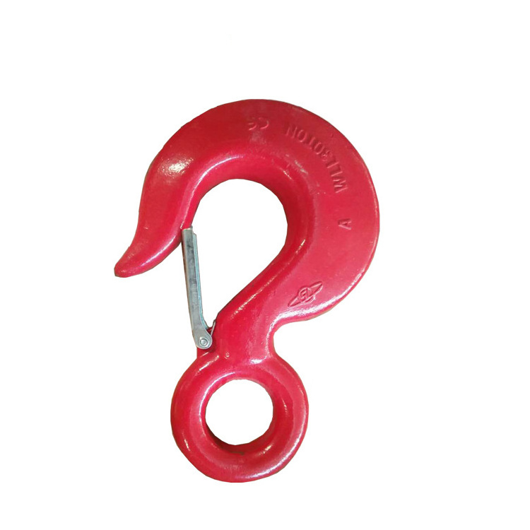 320A/320C Carbon Steel or Alloy Steel Drop Forged Lifting Eye Hoist Hook WITH Safety Latch self-locking Hook