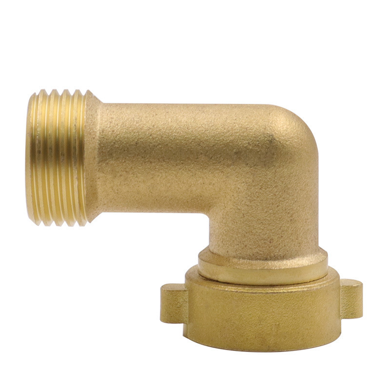 SHALL Garden Hose Elbow Connector 90 Degree Brass Hose Elbow, 3/4