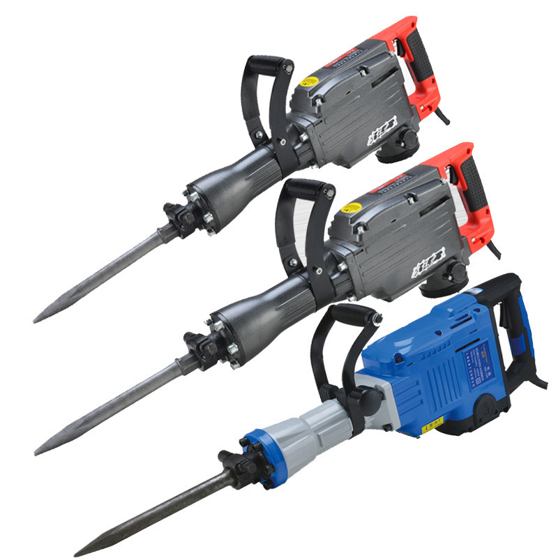 3500W Jack Hammer Demolition PH65A Heavy Duty Electric Concrete Breaker 1400 BPM Chipping Hammer with Bull Point Flat Chisel