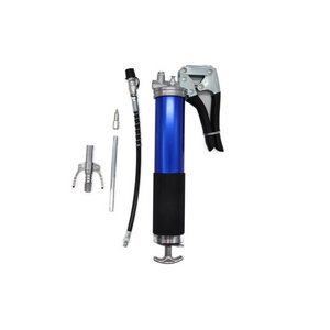 Aluminum Alloy Hand Operated Grease Guns 10000 Psi Gun Coupler Greese Gear Nozzle Size Nipple Hose Set Clear Tubes