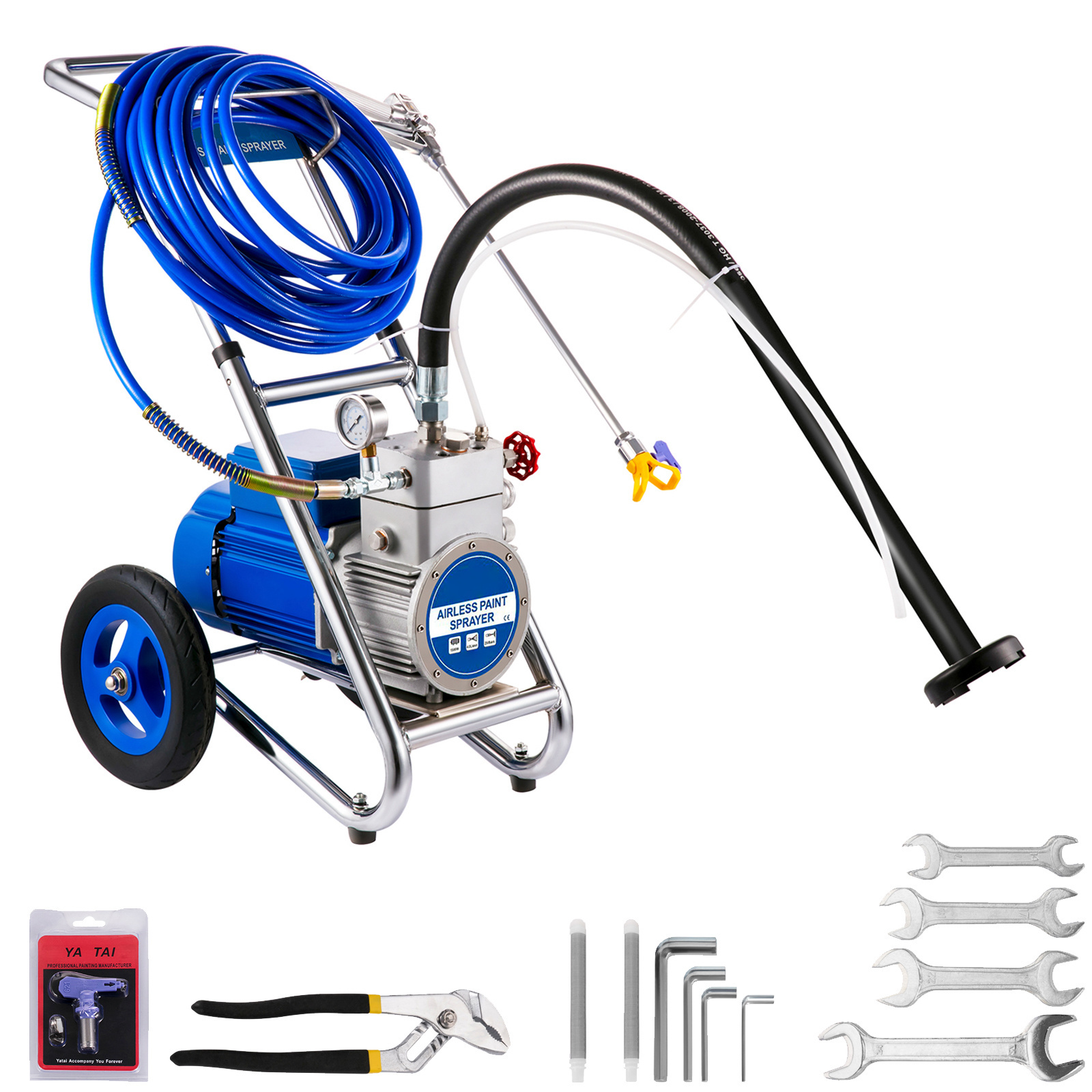 Cart Airless Paint Sprayer Electric Paint Sprayer 1500W Paint Sprayer Kit