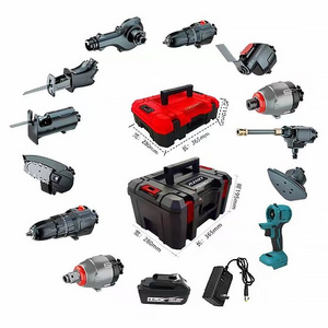 11 IN 1  Professional Impact Drill Jig Saw and Angle Grinder Power combo set cordless power Tool Sets For Garden