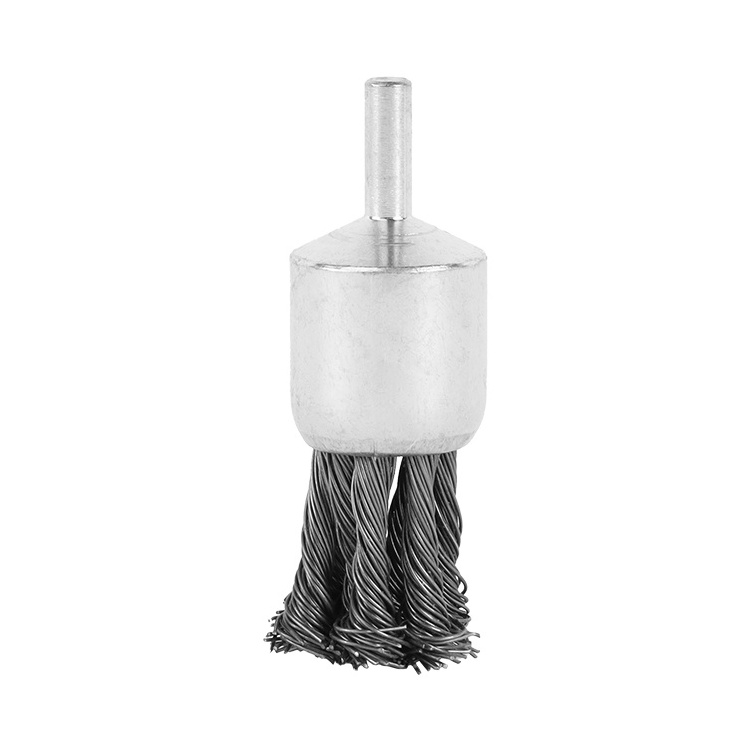 SHALL good quality crimped steel brass wire end brush for polishing and cleaning