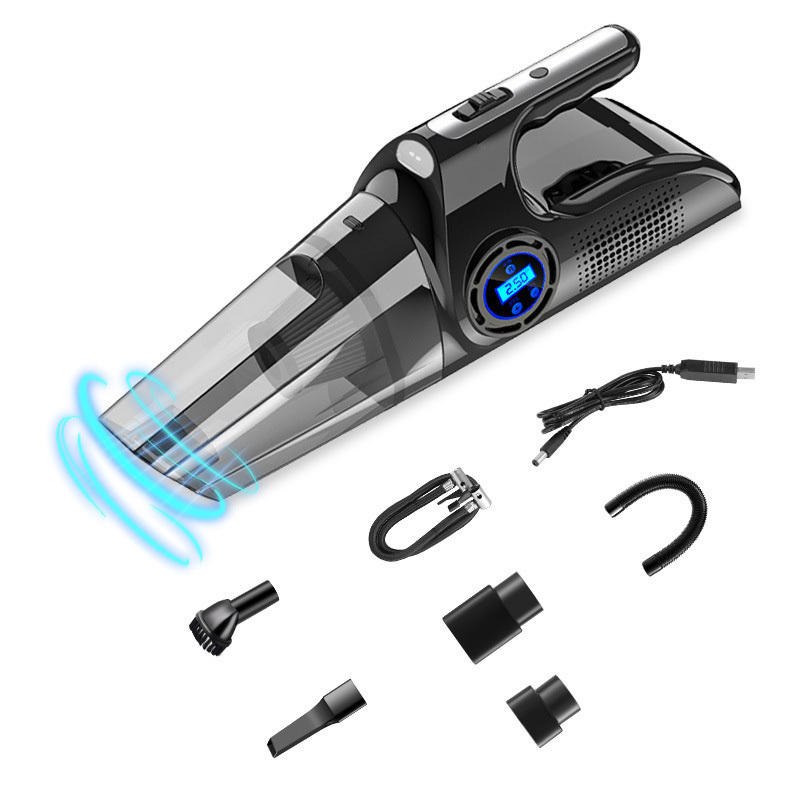 Car Vacuum Cleaner 4 in 1 Multipurpose Portable with Digital Display LED Air Compressor Pump DC 12V Tire Inflator for Cars