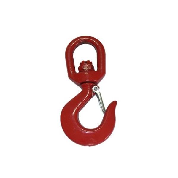 Swivel Slip Hook with Latch Heavy Duty Crane Hoist Hook Alloy Steel Swivel Eye Hook Lifting Truck Trailer Port Transportation SHALL