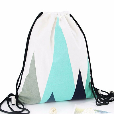 cheap fashion customized cotton canvas backpack or Polyester drawstring bag