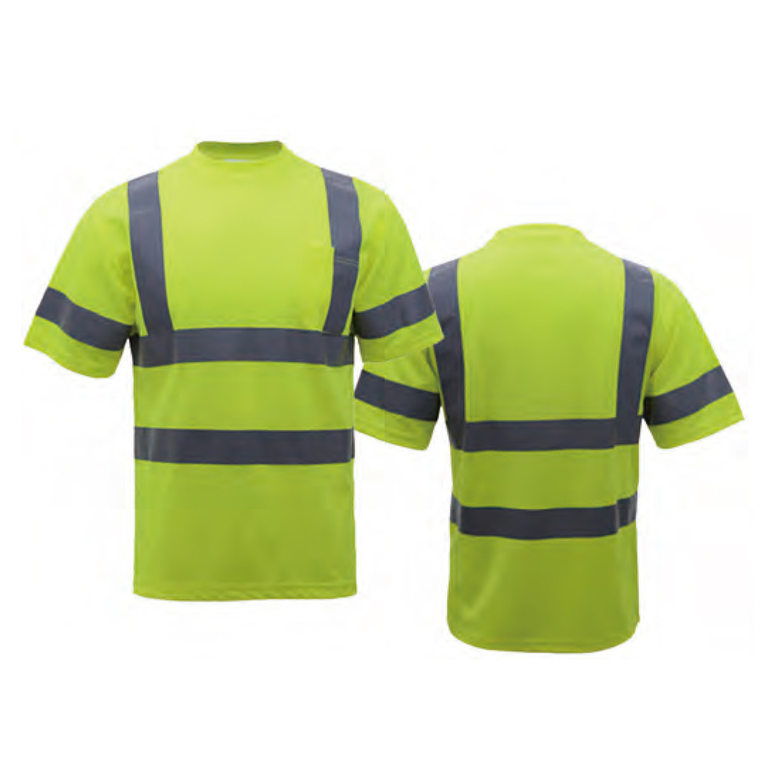 High Visibility Professional Level T-Shirts  Safety Shirts for Men Women Reflective Short Sleeve Breathable Tee with Pocket