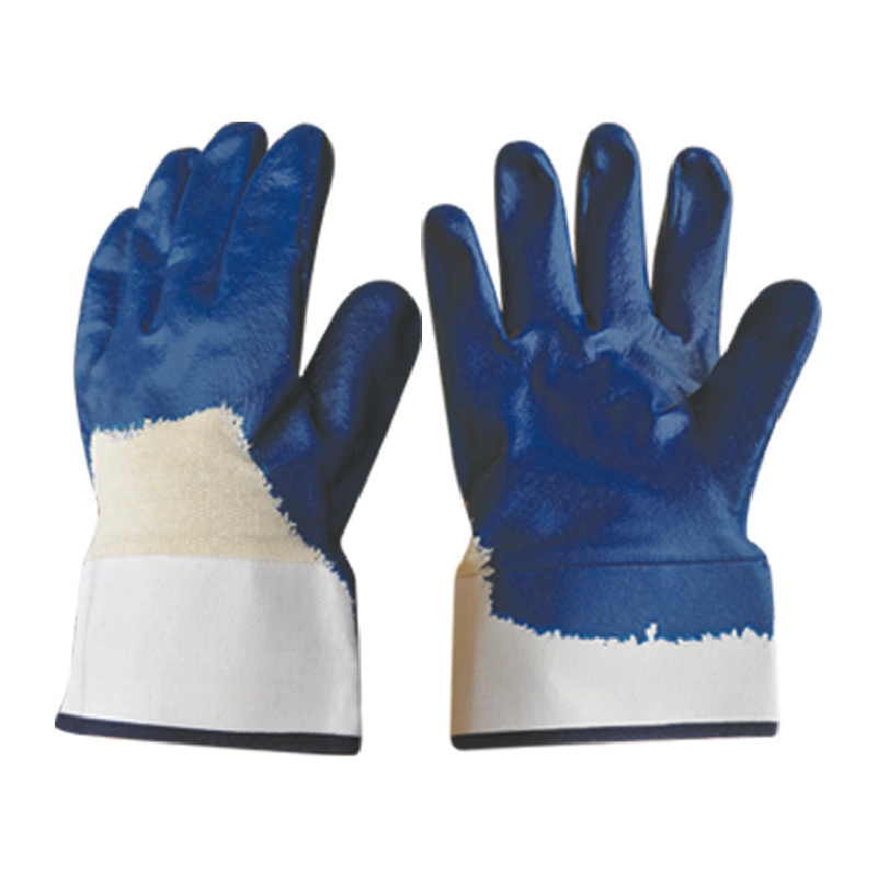 15G Polyurethane Coat Glove for Work Nitrile Coated Foam General Pvc Rubber Coated Gloves Nylon Spandex Liner Double Coating