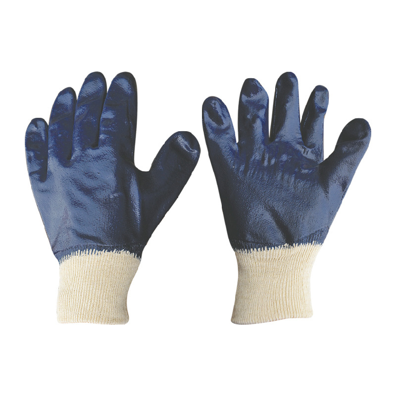 15G Polyurethane Coat Glove for Work Nitrile Coated Foam General Pvc Rubber Coated Gloves Nylon Spandex Liner Double Coating