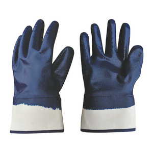 15G Polyurethane Coat Glove for Work Nitrile Coated Foam General Pvc Rubber Coated Gloves Nylon Spandex Liner Double Coating