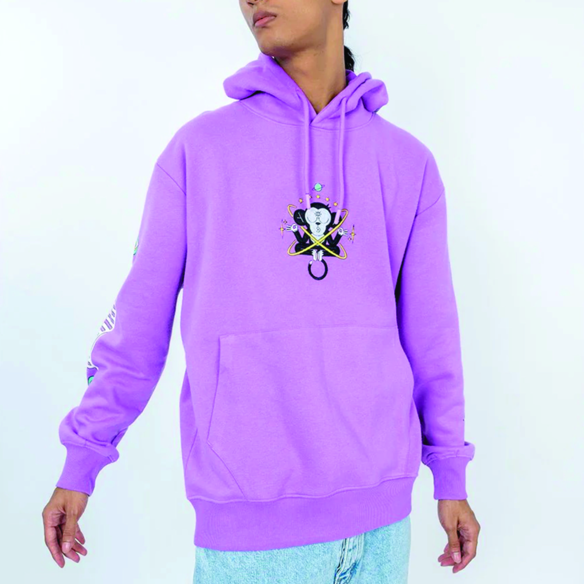 High-Quality Hip-Hop Hoodie Custom 320 gsm Pearl Velvet Oversized Logo Printed Men's Hoodie