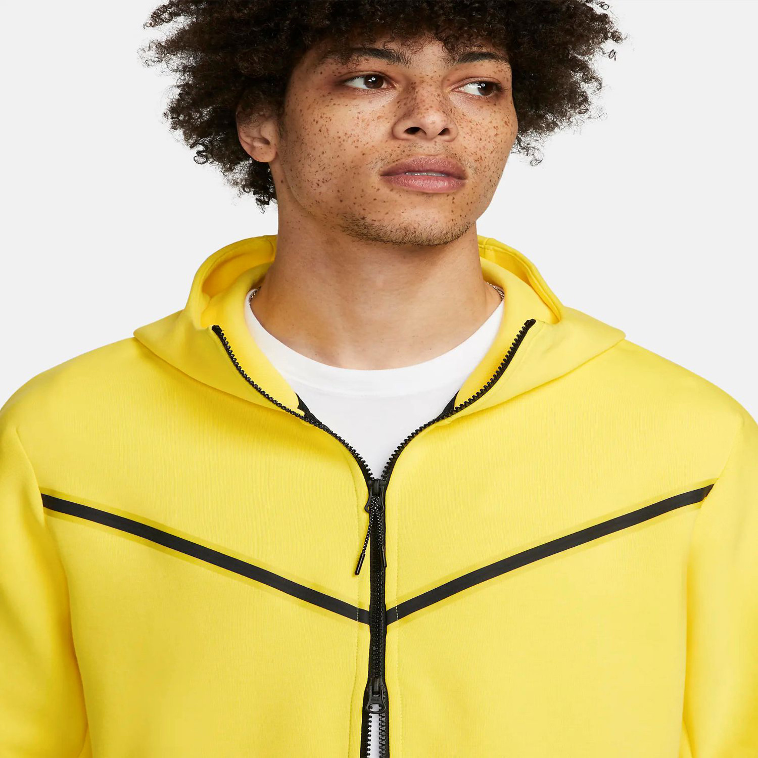 Custom Brand Logo Design 66% Cotton 34% Polyester Lemon Yellow Warmth Standard Fit Sportswear Tech Fleece Tracksuit