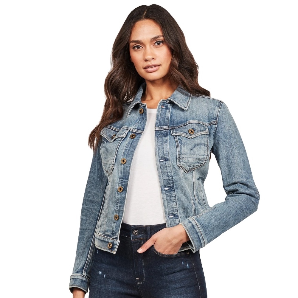 2020 Spring Autumn Women Basics Women Denim Jacket Pearls Beading Fashion Jeans Coat Loose Long Sleeve Denim Jackets