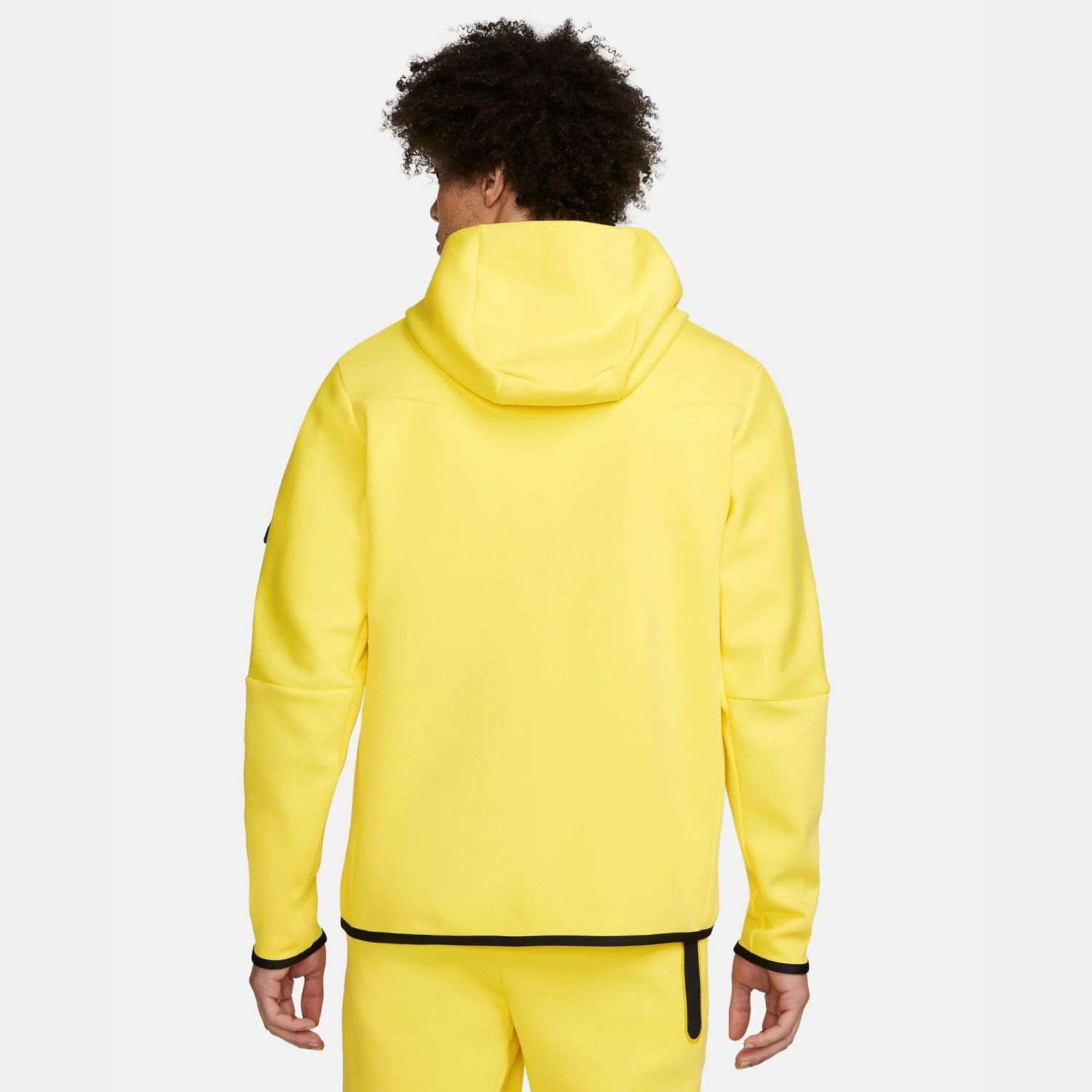 Custom Brand Logo Design 66% Cotton 34% Polyester Lemon Yellow Warmth Standard Fit Sportswear Tech Fleece Tracksuit