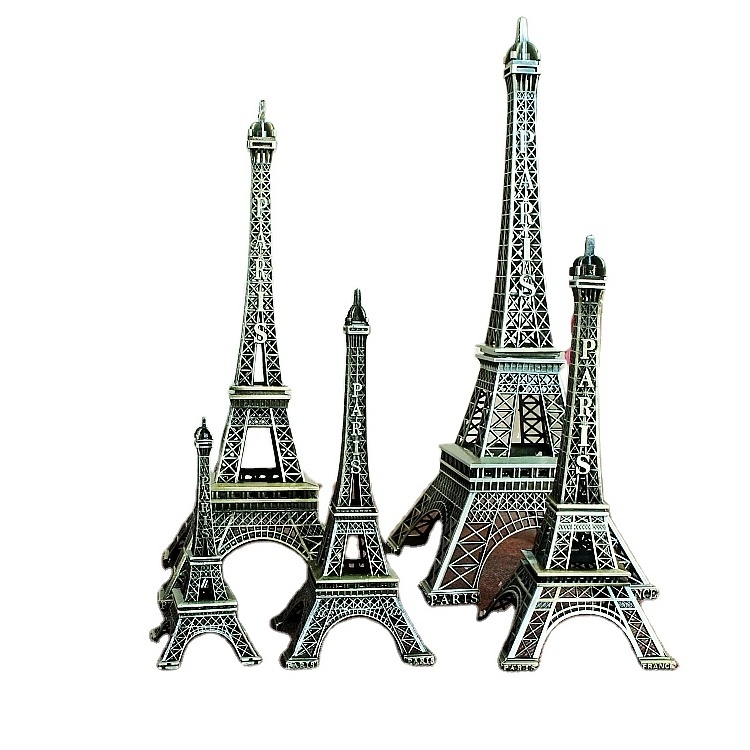 Yiwu Best Selling Metal Crafts France Souvenirs Different Sizes Metal Eiffel Tower Decorative for Home