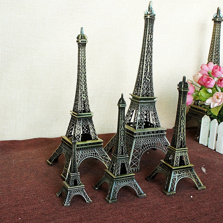 Yiwu Best Selling Metal Crafts France Souvenirs Different Sizes Metal Eiffel Tower Decorative for Home