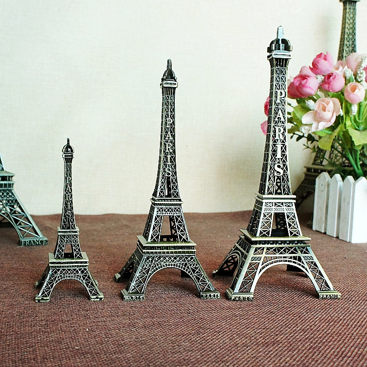 Yiwu Best Selling Metal Crafts France Souvenirs Different Sizes Metal Eiffel Tower Decorative for Home