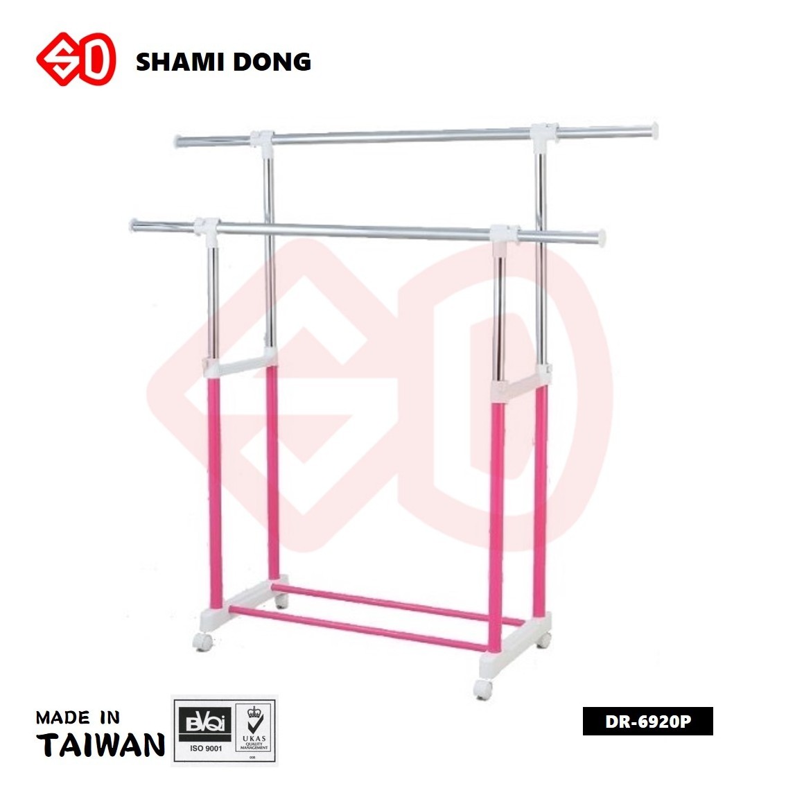 taiwan double layer cloth rack shoe rack