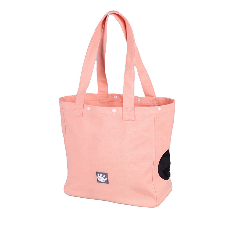 Recycled Portable Cat Puppy Pet Tote Carry Bag Pink Pet Carrier Shoulder Tote Bag