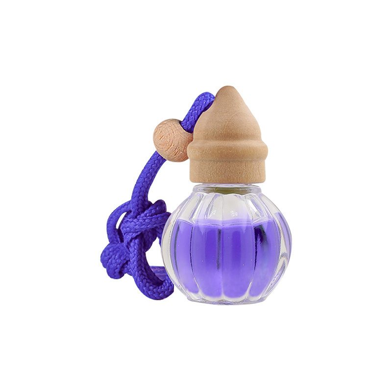 Mini Pumpkin Shape Perfume Bottle Pendant for Essential Oil Diffuser Air Freshener Car Interior