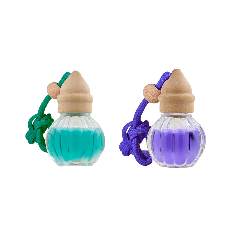 Mini Pumpkin Shape Perfume Bottle Pendant for Essential Oil Diffuser Air Freshener Car Interior