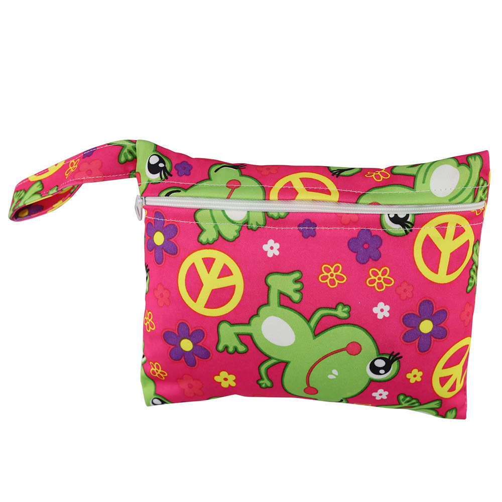 2019 Custom Waterproof Reusable Single Pocket Baby Diaper Mini Wet Bags