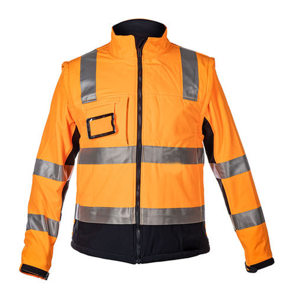 Hi Vis Jacket Zip Closure High Quality Reflective Tape Winter Safety Reflective Jacket with Custom Logo / Tape Reflector