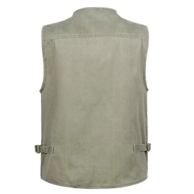 New Male Casual Summer Big Size Cotton Sleeveless Vest With Many 16 Pockets Men Multi Pocket Photograph Waistcoat