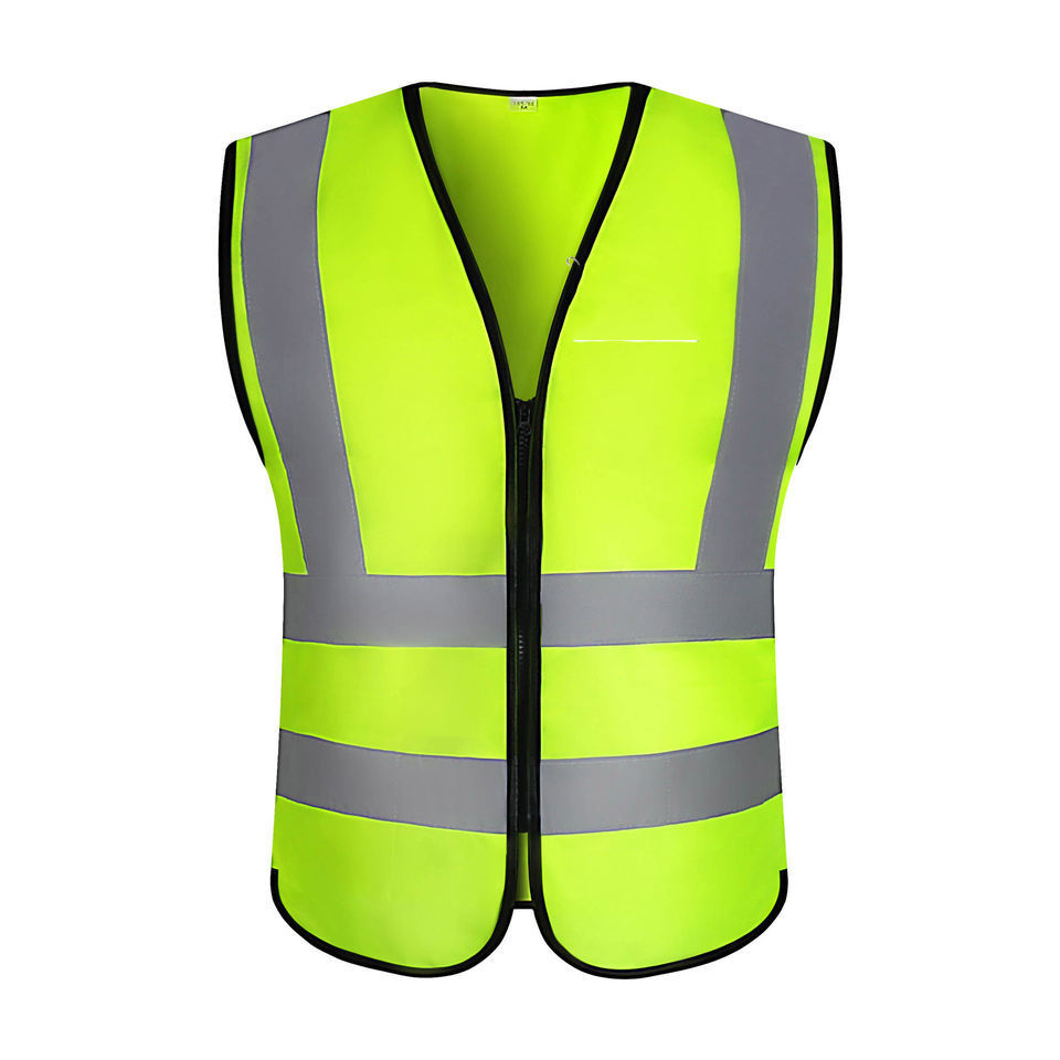 100% Polyester Multi Pockets Zip Security High Reflective Safety Clothing Men's Safety Vest in Comfortable Price