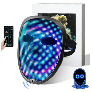 halloween neon app bluetooth programmable led screen facial purge horror halloween led face party masks