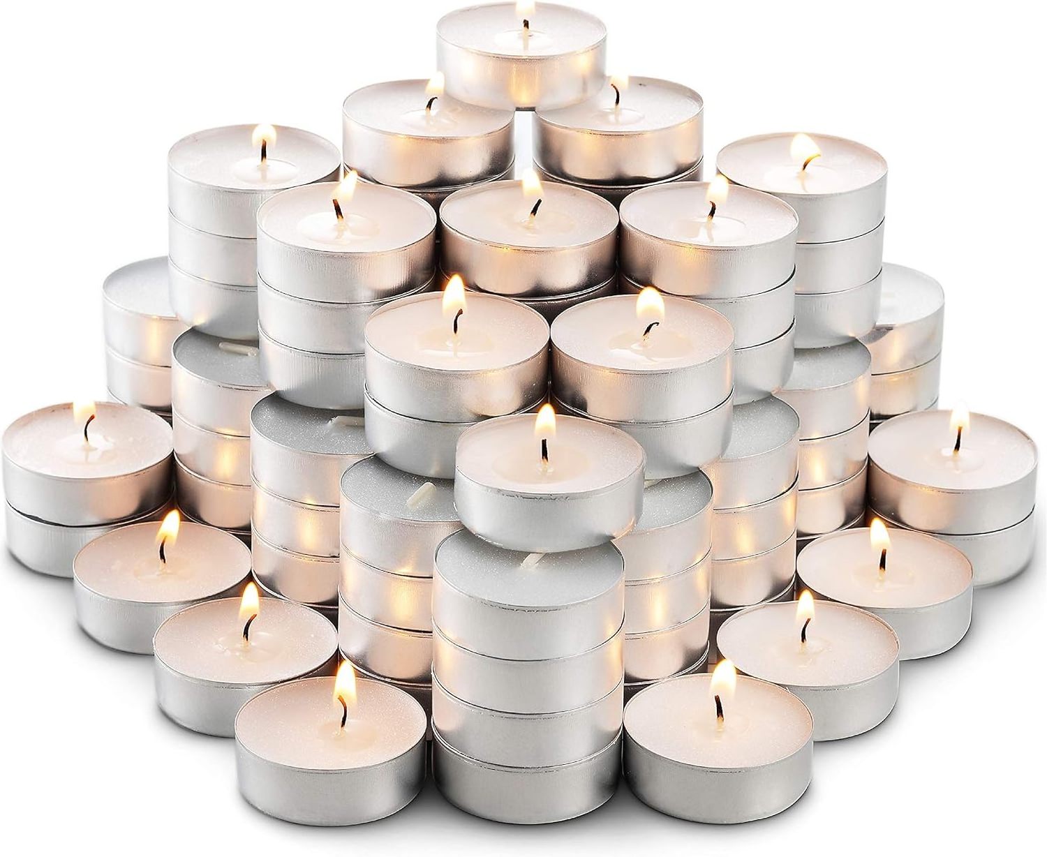 Small Votive Smokeless Long Lasting Paraffin Candles for Home Pool Shabbat Weddings & Emergencies Unscented