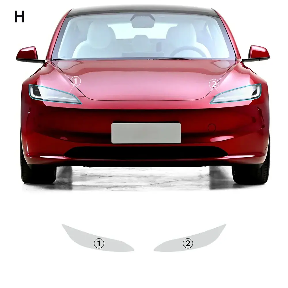 PPF car paint protection film for Tesla Model 3 Highland 2024-up, transparent protective film for car headlight rearview mirror