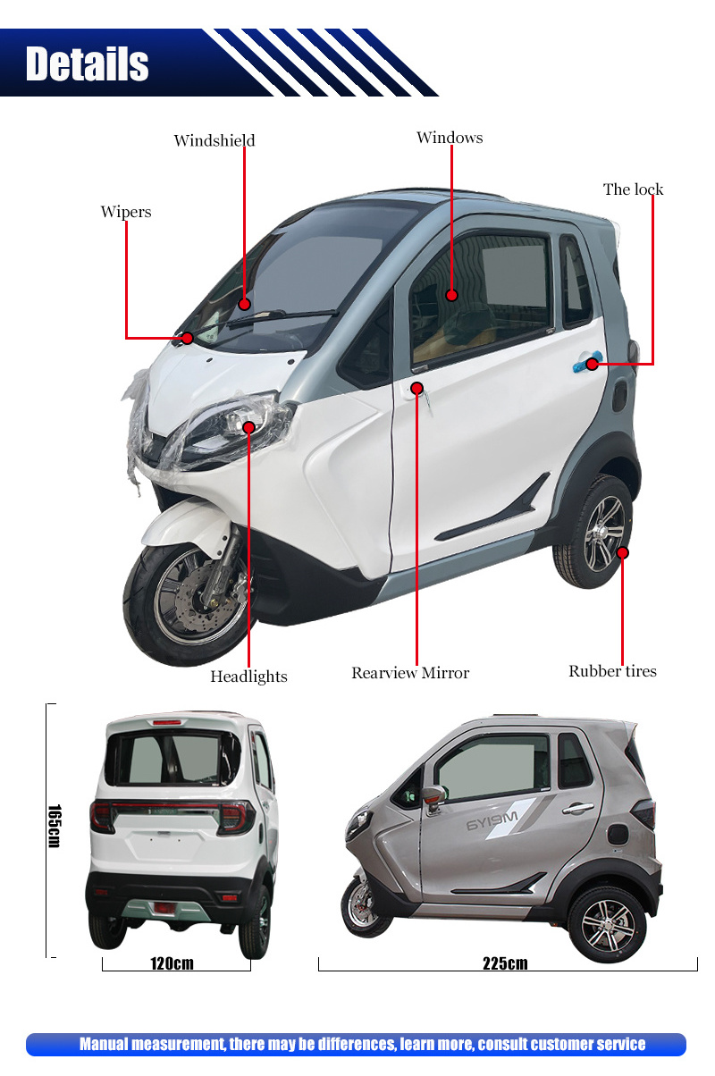 Motorcycle  3 person tricycle enclosed addmotor trike motorcycle electric