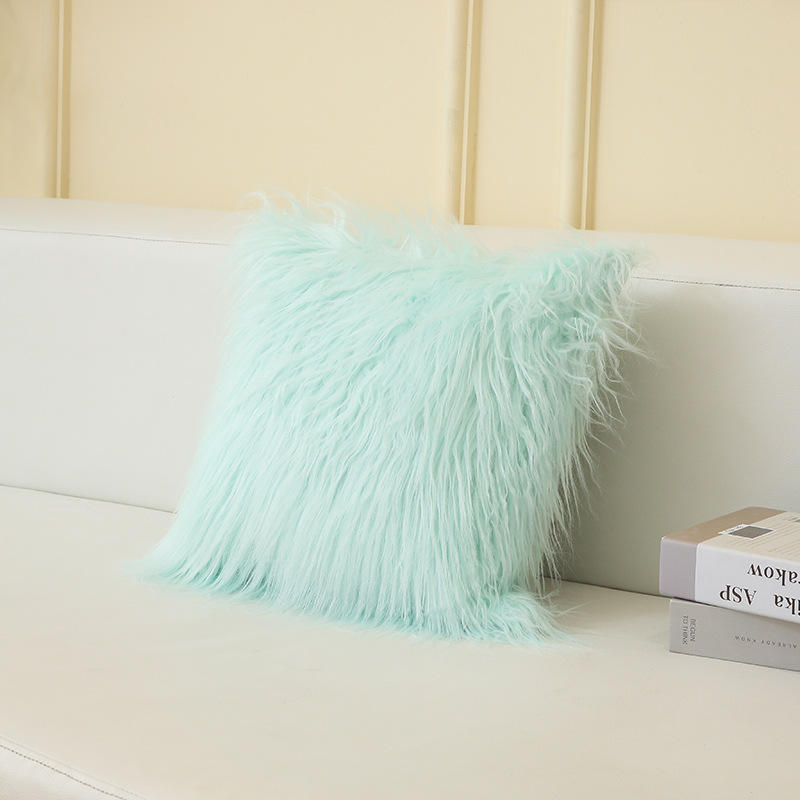 Luxury Plush Faux Fur Cushion Cover Wholesale Long Pile Faux Sheepskin Fur Cushion pillow case