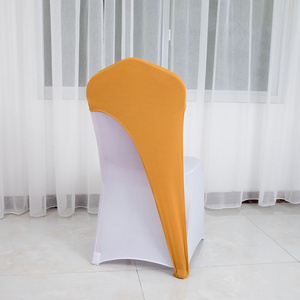 Wholesale Multicolor Spandex Half Chair cover Dining Chair Cover Stretch Slipcover for Wedding Banquet