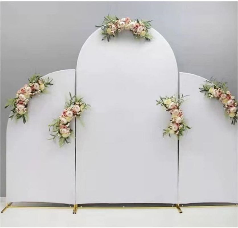 Customizable Double-Sided Elastic Fabric Arch Covers Backdrop Photo Background for Wedding Party Cylinders Decorations