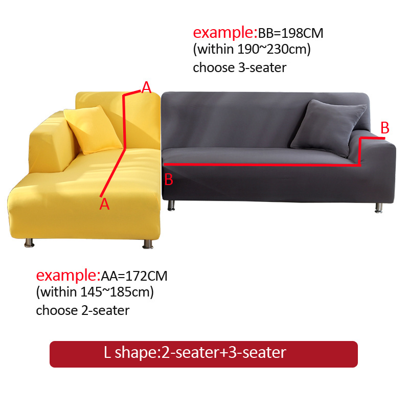 Solid Color Sofa Covers Elastic Sectional Couch Cover L Shaped Sofa Case Armchair Chaise Lounge Case For Living Room