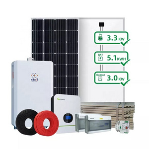 Complete Set Household 5kwh 10kwh 15kwh Lifepo4 Lithium Battery 3kw 5kw 10kw Solar Panel Solar Home Energy Storage System