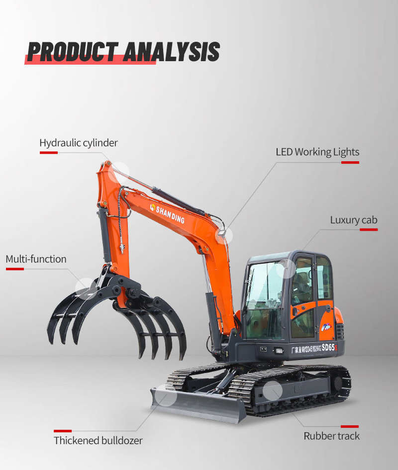 PROMOTION!! CE EPA China Mini Excavator 1 Ton 2 Ton 3 Ton 6 Ton Tracked Excavators Suitable for Excavator Quick Coupler