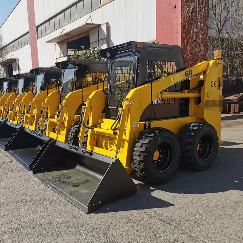 Hydraulic Excavator Used 800kg Front End Loader Mini Crawler Tracked Wheel Skid Steer Loader With Attachments Mulcher/Bucket