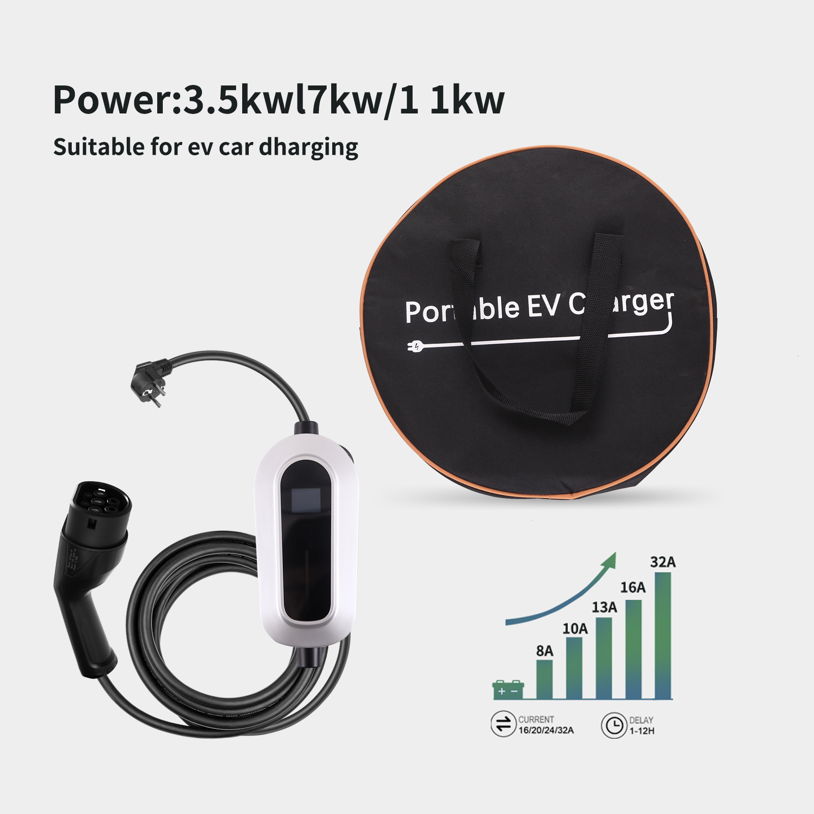 New Energy Portable EV Charger 7KW Car Power Bank Charging Pile Shandong For Electric Vehicle Cars