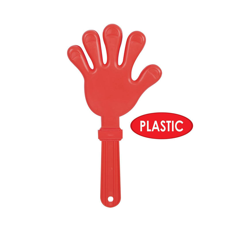 Promotional Football Game Red Hand Giant Hand Clappers Cheering Up Plastic Toy Advertising Custom Logoi Hand Noise Maker