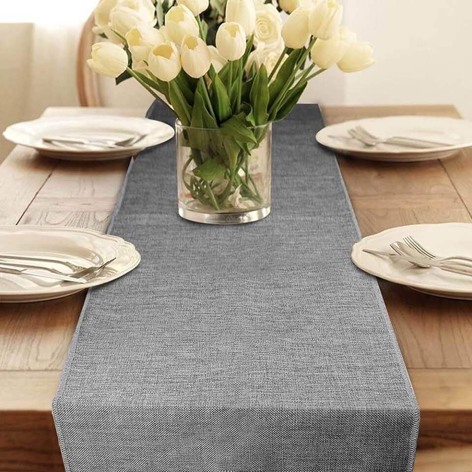 Personalization Cotton Linen Fabric Table Runner Choose Your Right Custom Multiple Size Table Runner