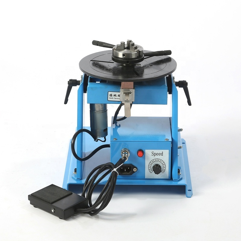 10 kg Welding Turntable Positioner Automatic Circumferential Seam Welding Turntable Equipped With 65MM  80MM Chuck