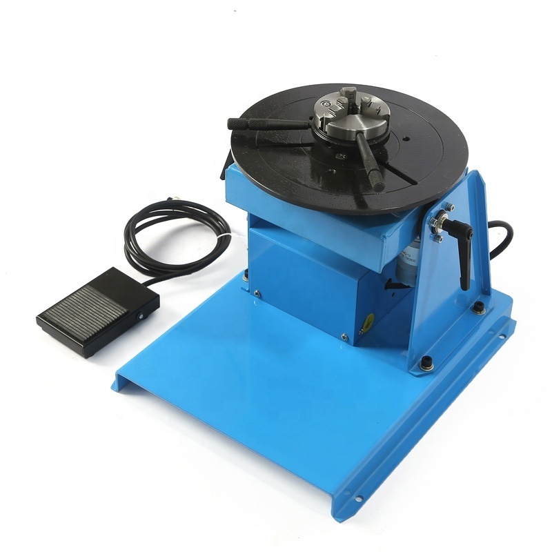 10 kg Welding Turntable Positioner Automatic Circumferential Seam Welding Turntable Equipped With 65MM  80MM Chuck