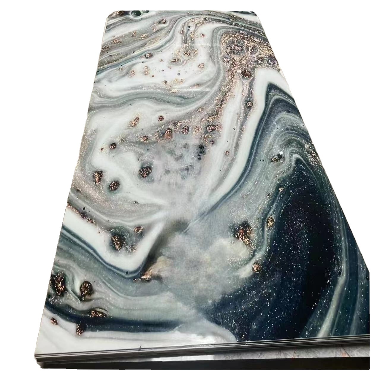 UV marble slab high gloss mirror stone plastic stone wall panel TV background wall panel 3d pvc marble sheet uv board