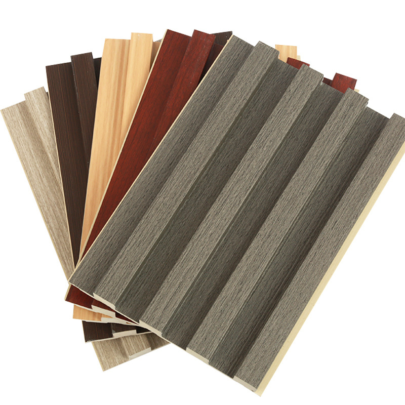 Factory Direct Sales Fluted Wooden Grain Pvc Wpc Wallboard Wall Panel