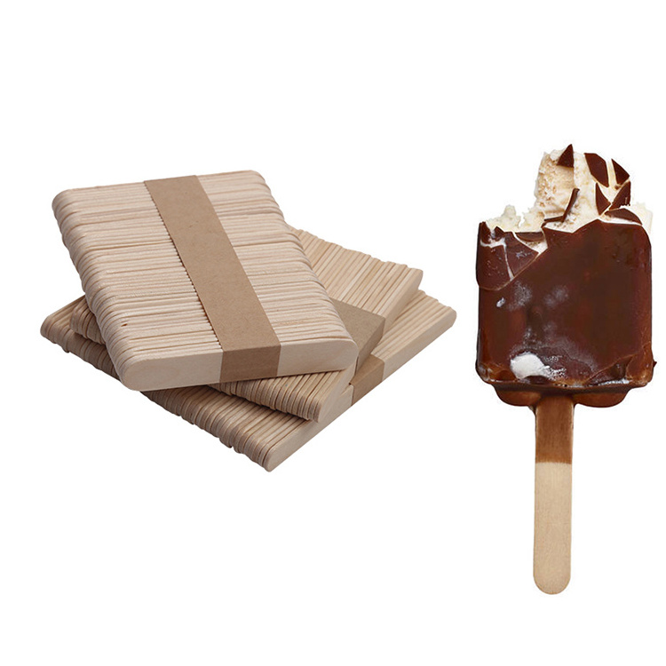 Wholesale Eco-friendly Customized Environmental Protection Wooden Popsicle Ice Cream Stick